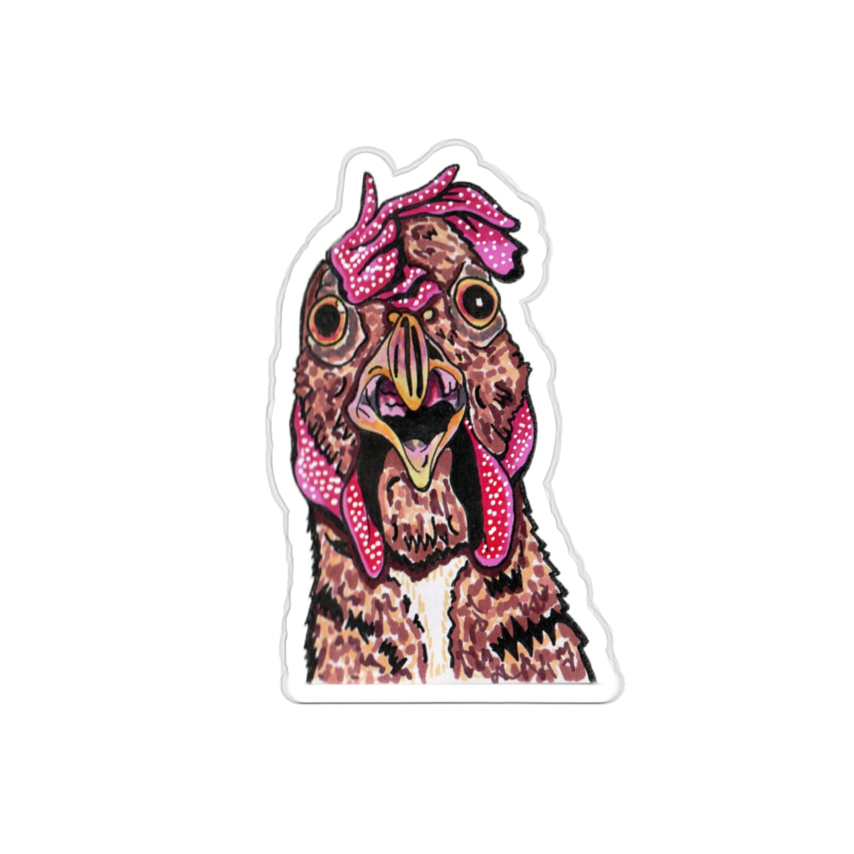 Hen-Tastic, Barnyard Oddities, Whimsical Die-Cut Chicken Stickers, Fun Laptop Decals, Unique Gift for Animal Lovers, Quirky Home Decor, Perfect for Celebrations