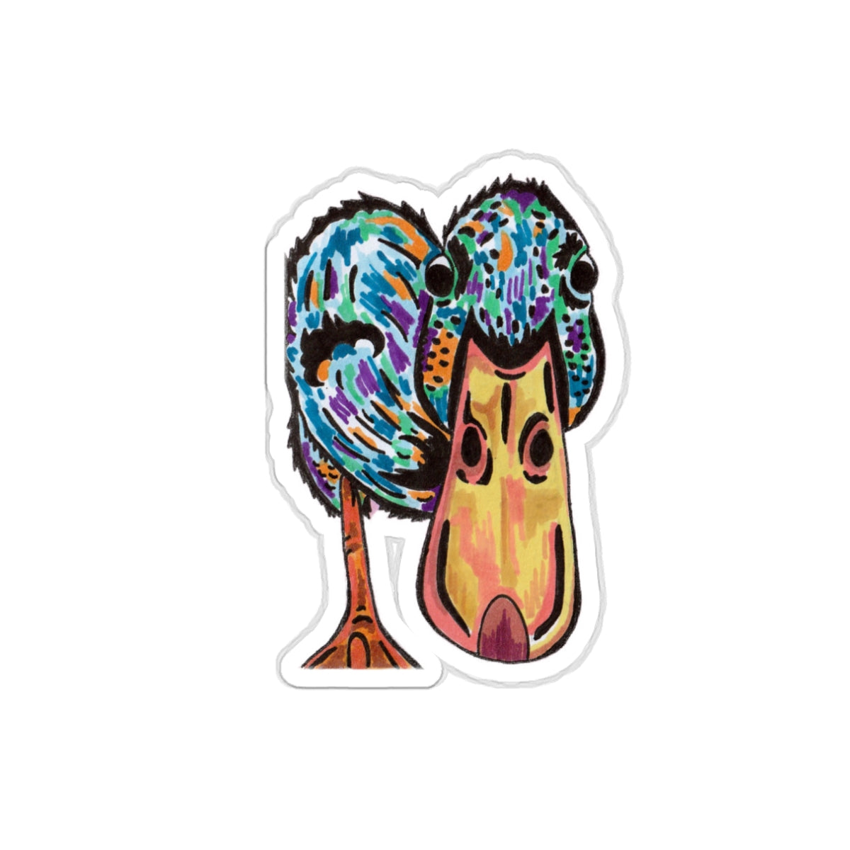 Duck Stickers - Bright Pop-Art Design for Water Bottles, Laptops, and Sketchbooks