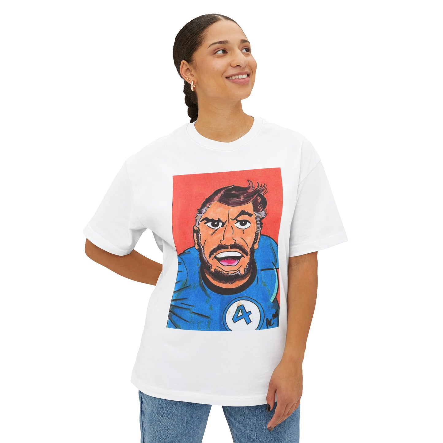 Oversized Tee Fantastic Four Pop Art Comic Book T-shirt