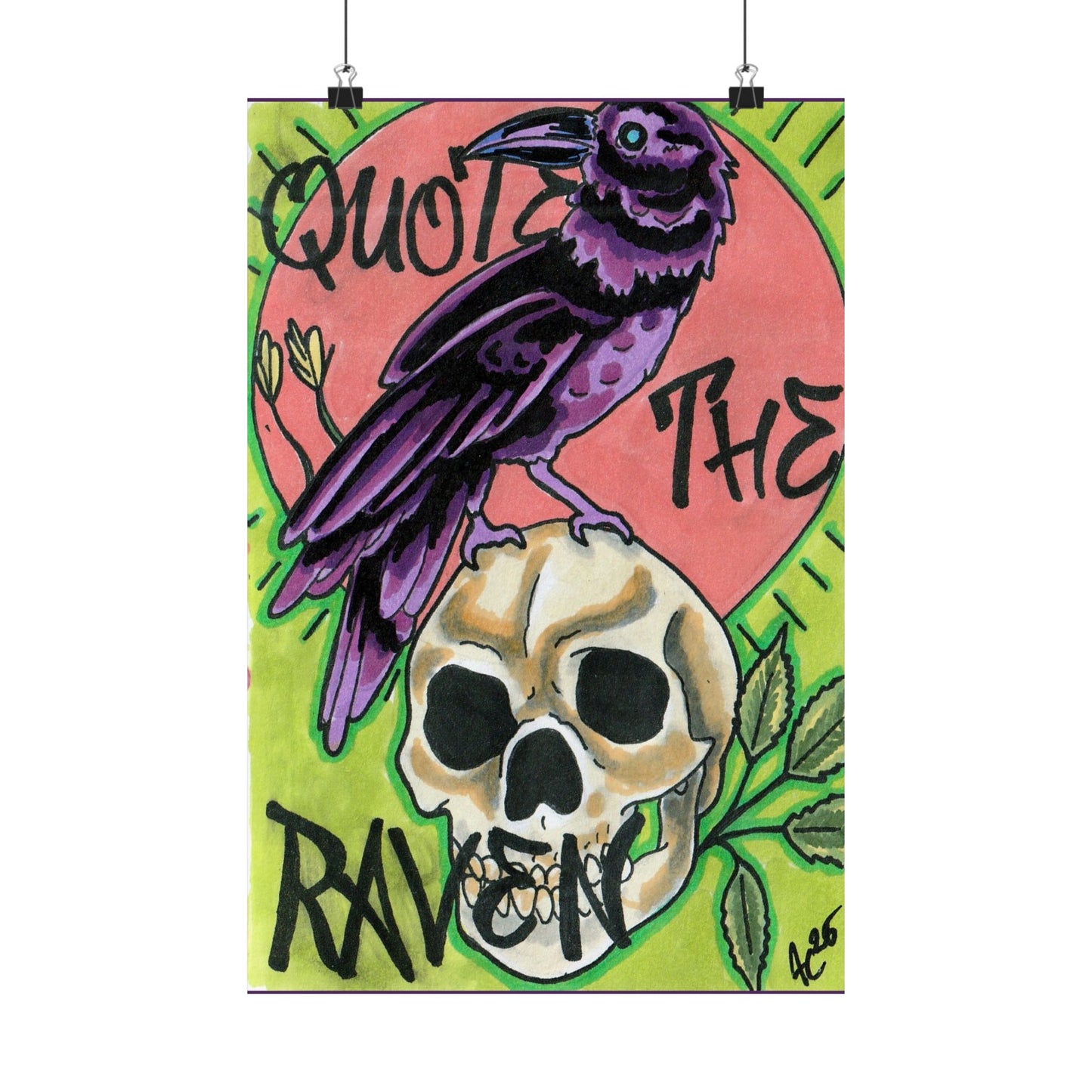 Quote the Raven - Lore & lament - Vertical Matte Poster Print