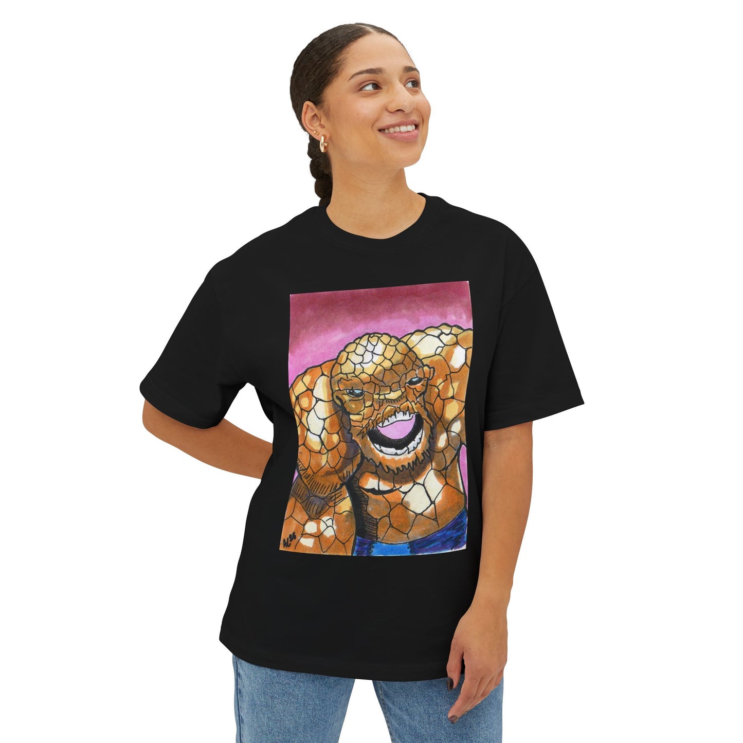 Oversized Tee - Comic Book Art and Pop Culture Mashup