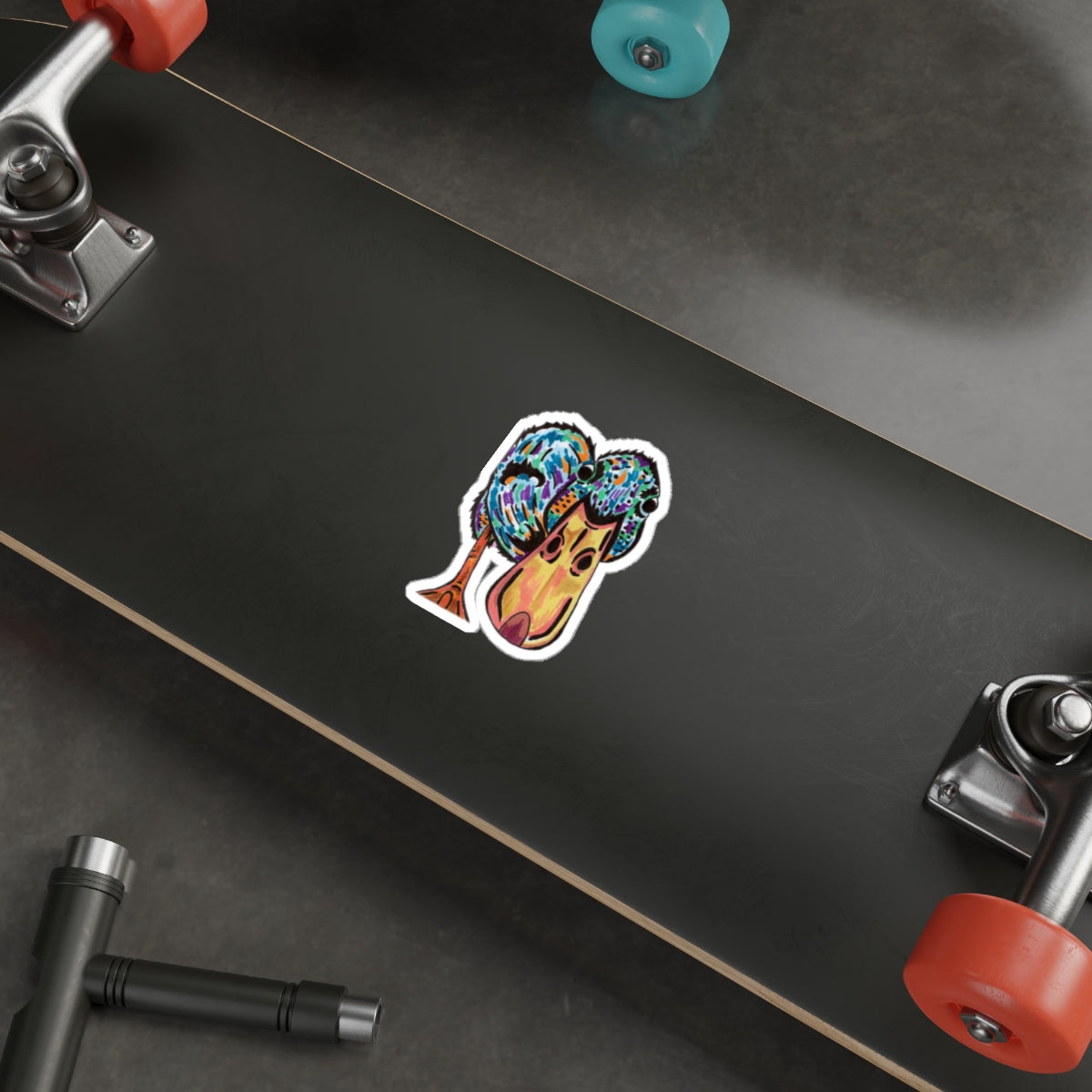 Duck Stickers - Bright Pop-Art Design for Water Bottles, Laptops, and Sketchbooks