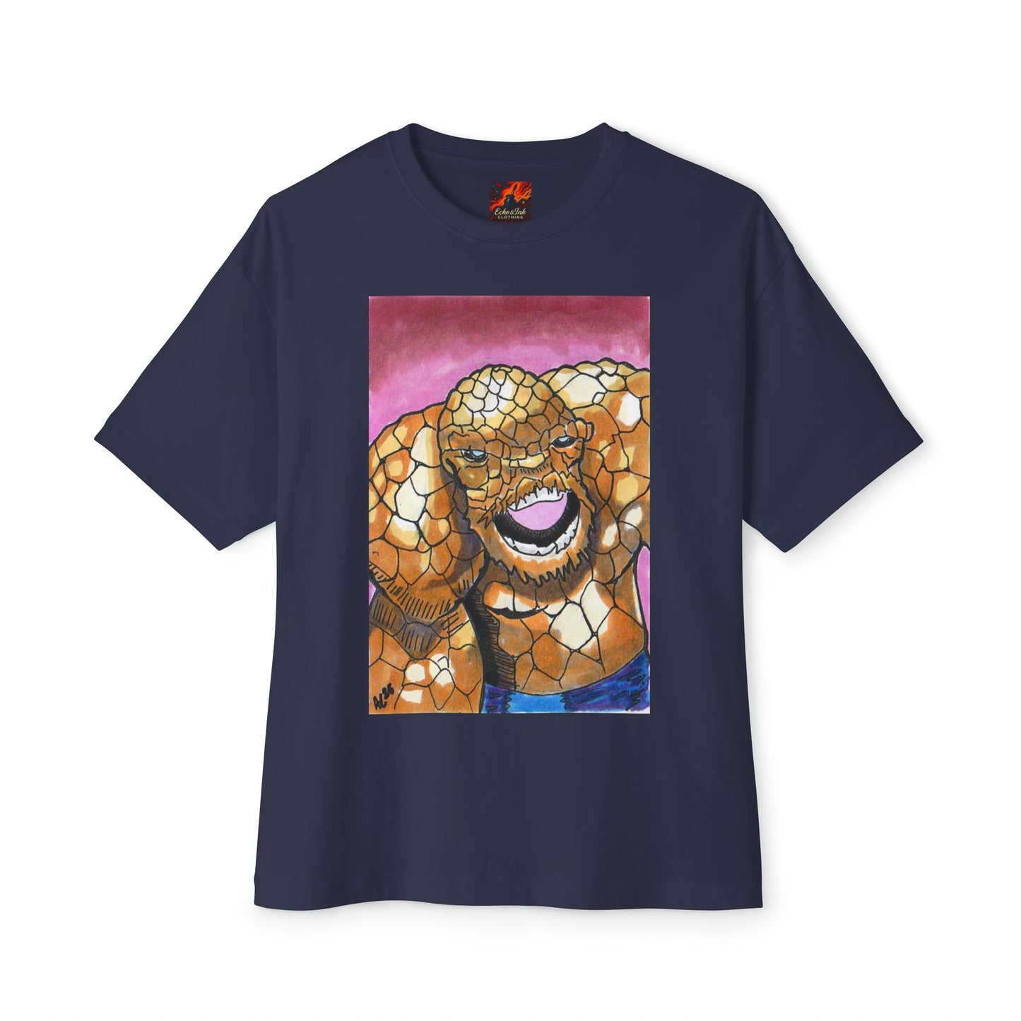 Oversized Tee - Comic Book Art and Pop Culture Mashup