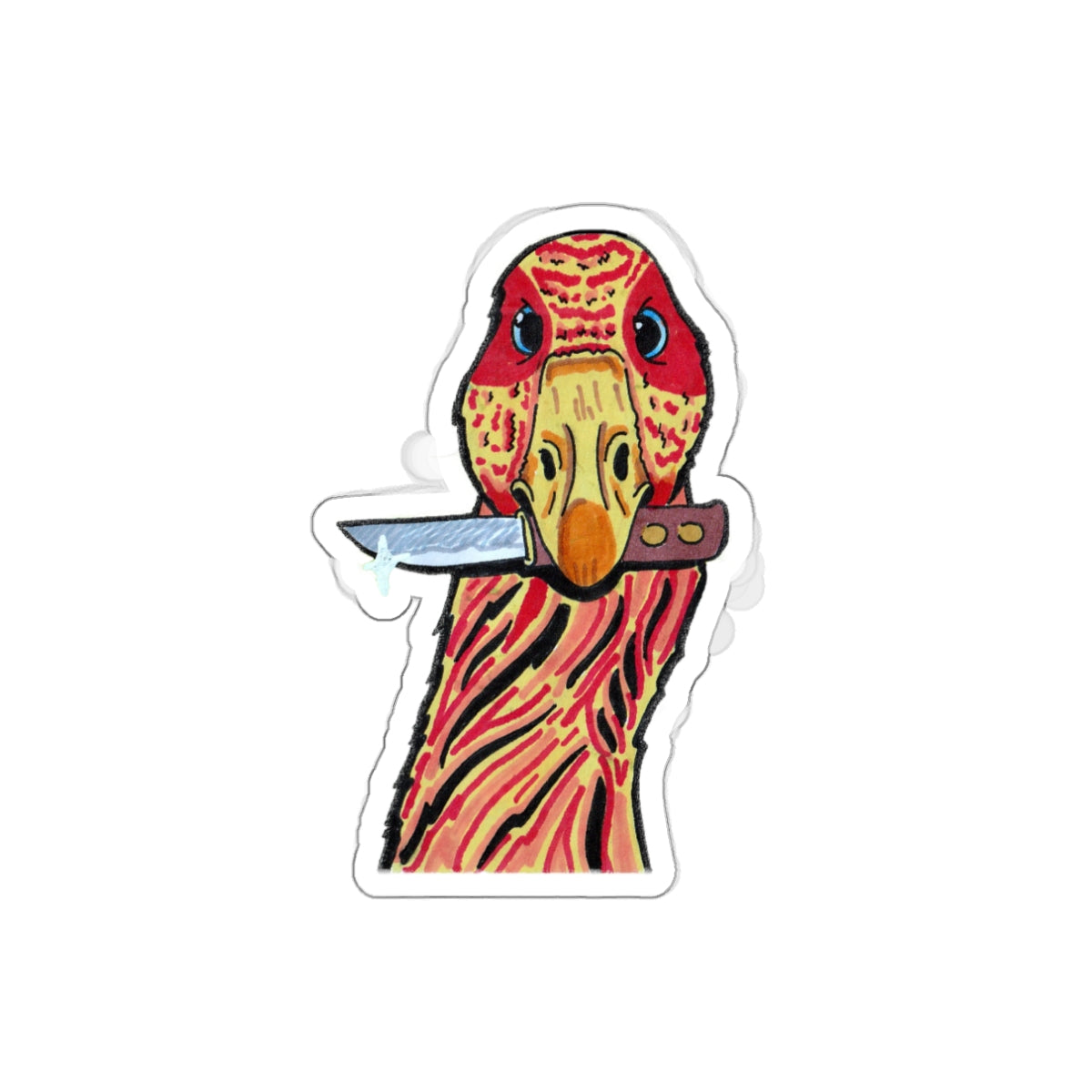 Die-Cut Stickers - Killer Goose Pop-Art Surreal Colorful Bright Funny