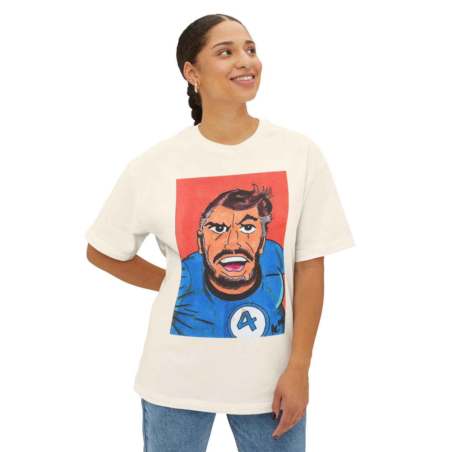 Oversized Tee Fantastic Four Pop Art Comic Book T-shirt