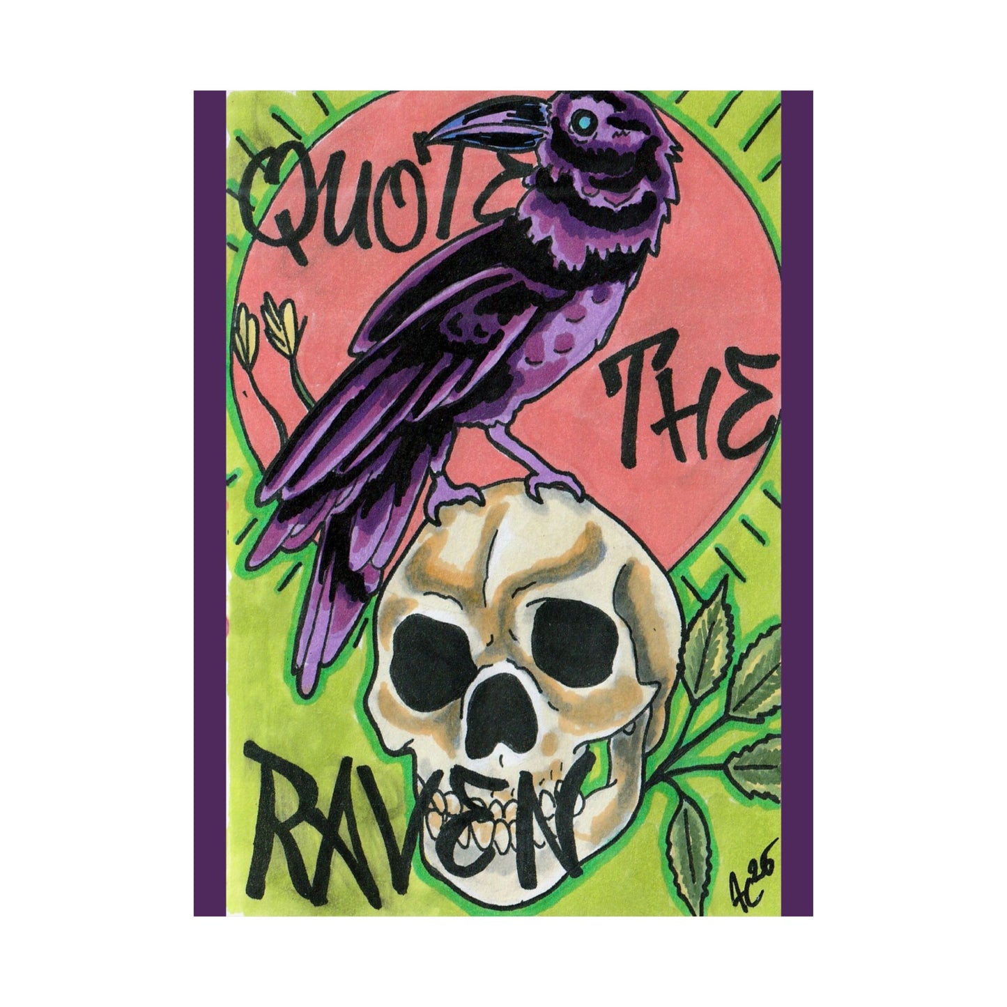 Quote the Raven - Lore & lament - Vertical Matte Poster Print