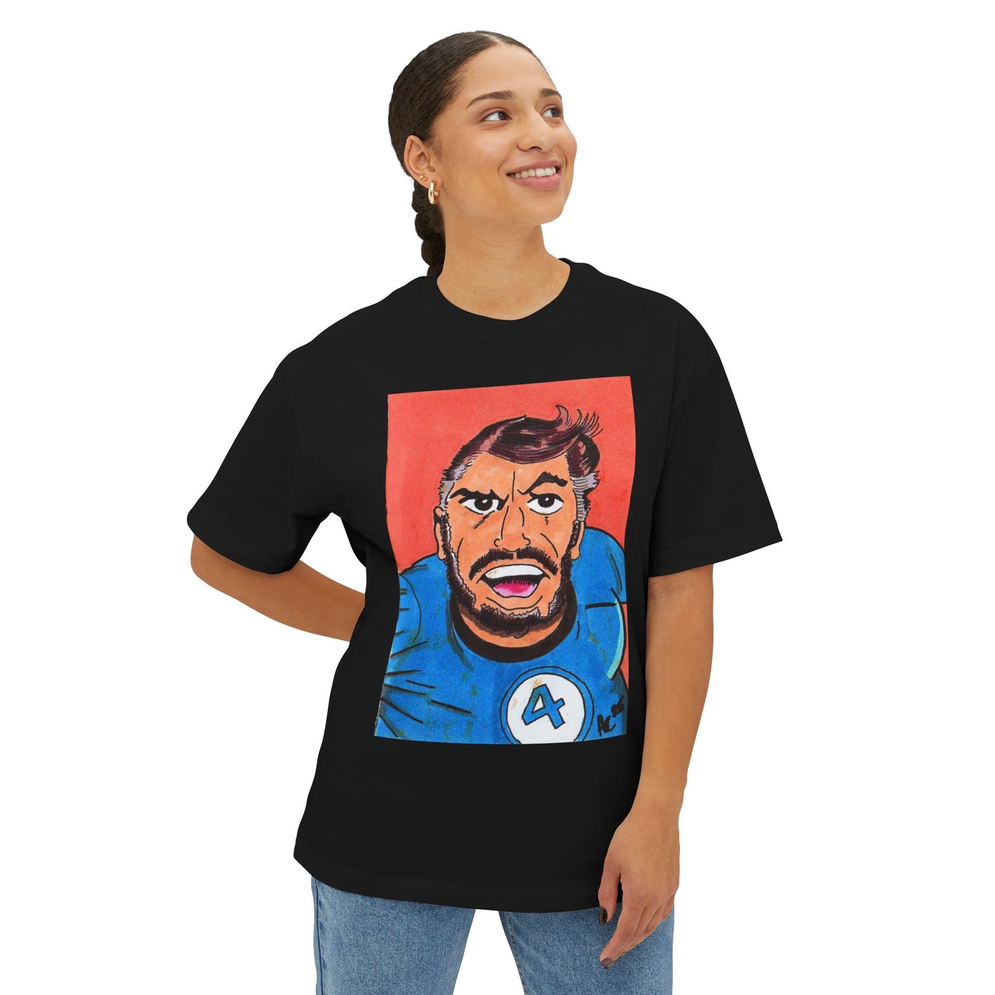 Oversized Tee Fantastic Four Pop Art Comic Book T-shirt