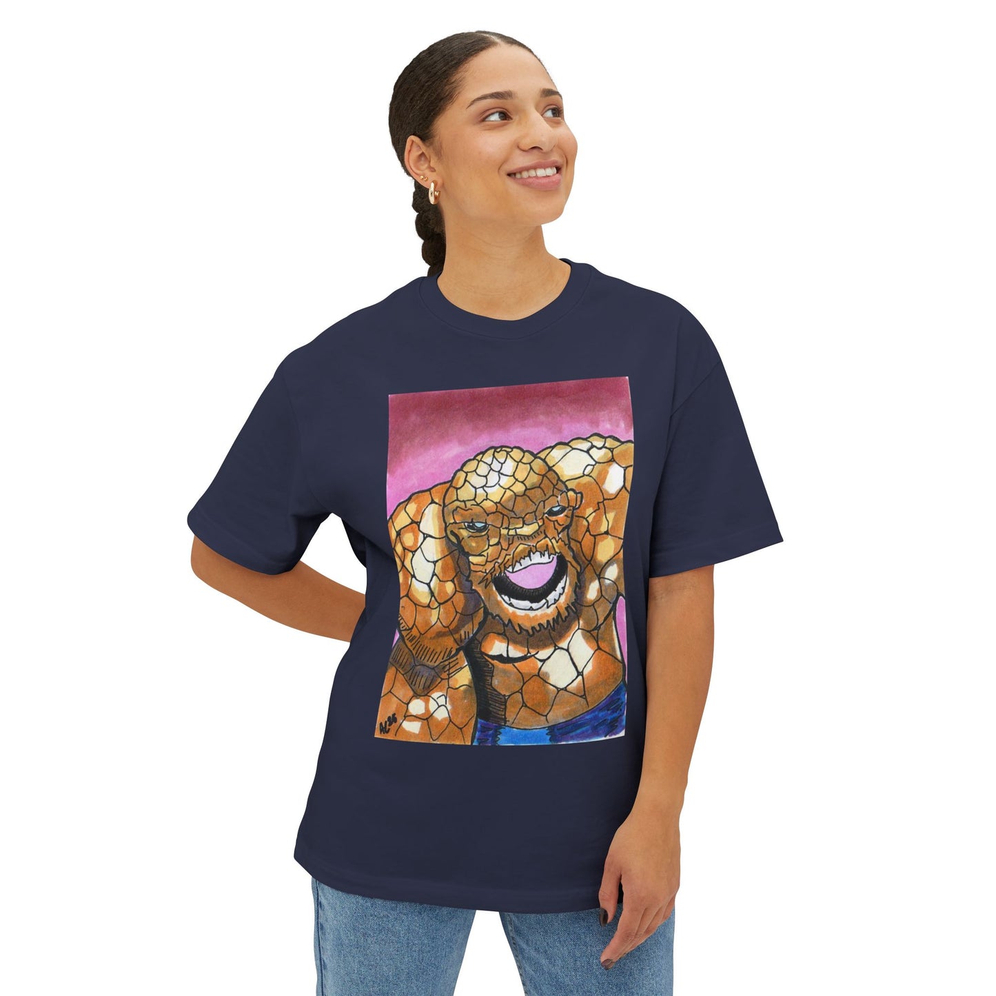 Oversized Tee - Comic Book Art and Pop Culture Mashup