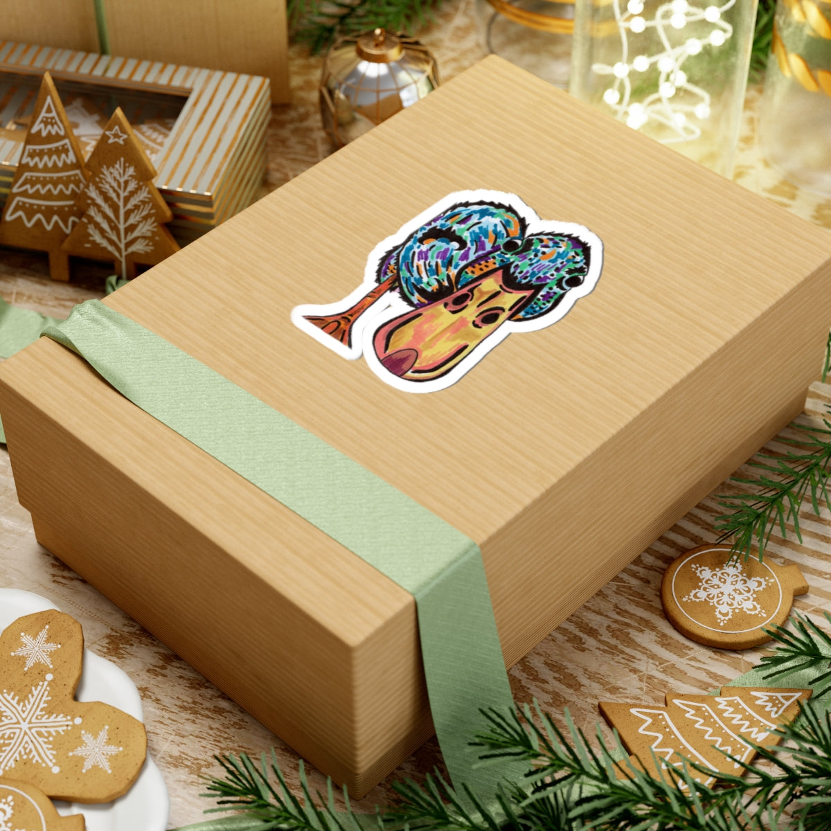 Duck Stickers - Colorful Duck Pop-Art Surrealism Bright and Colorful Design