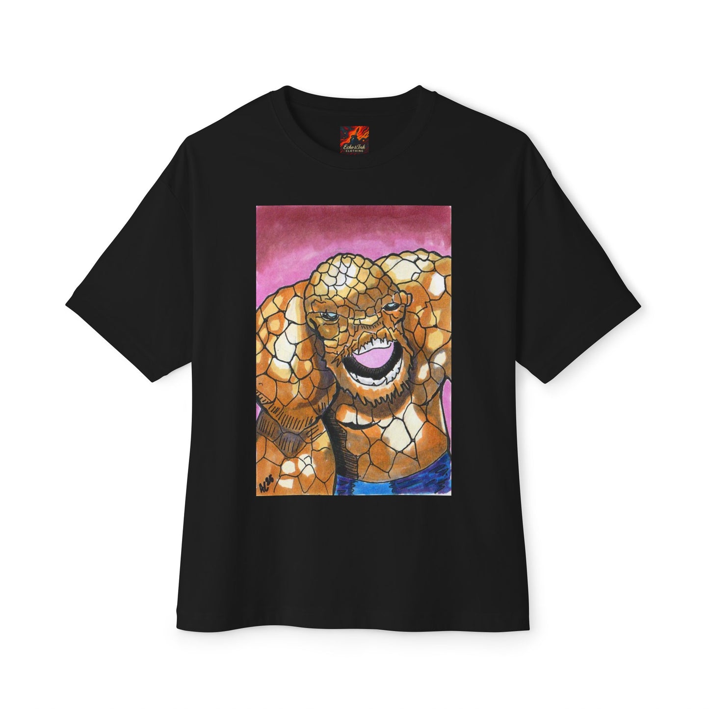 Oversized Tee - Comic Book Art and Pop Culture Mashup