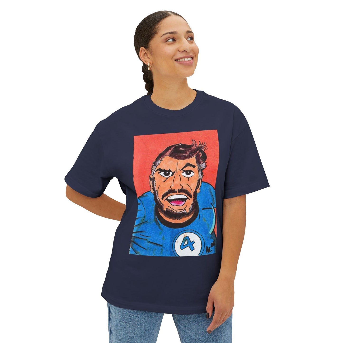 Oversized Tee Fantastic Four Pop Art Comic Book T-shirt