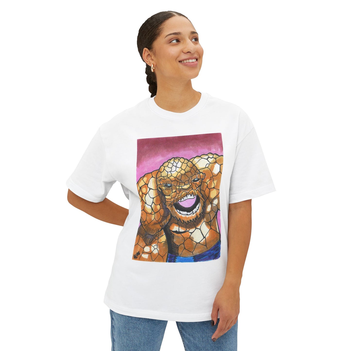 Oversized Tee - Comic Book Art and Pop Culture Mashup