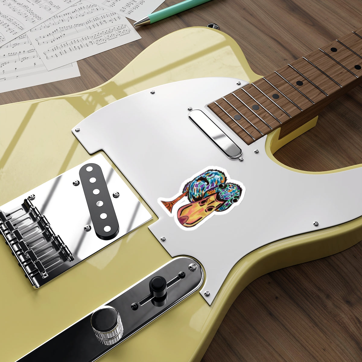 Duck Stickers - Bright Pop-Art Design for Water Bottles, Laptops, and Sketchbooks