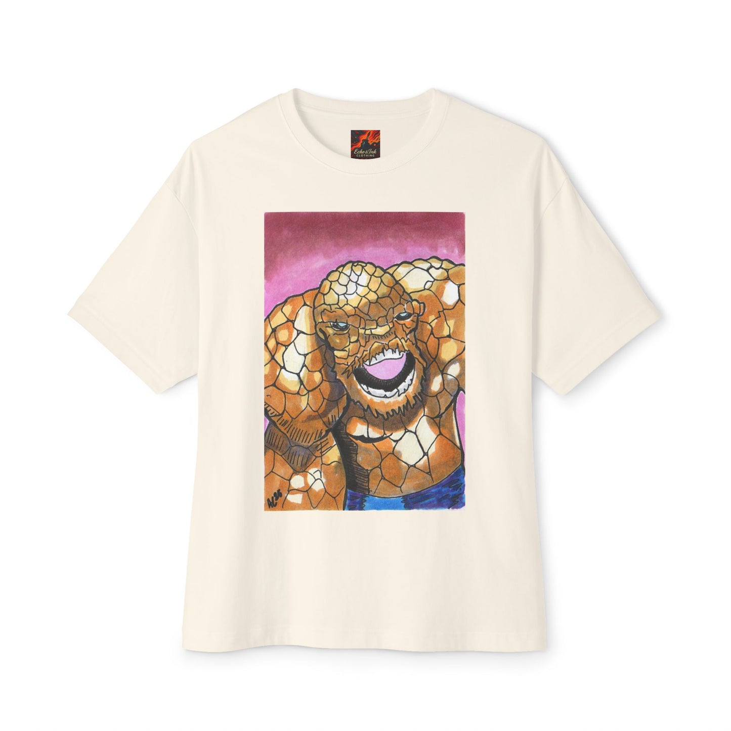 Oversized Tee - Comic Book Art and Pop Culture Mashup