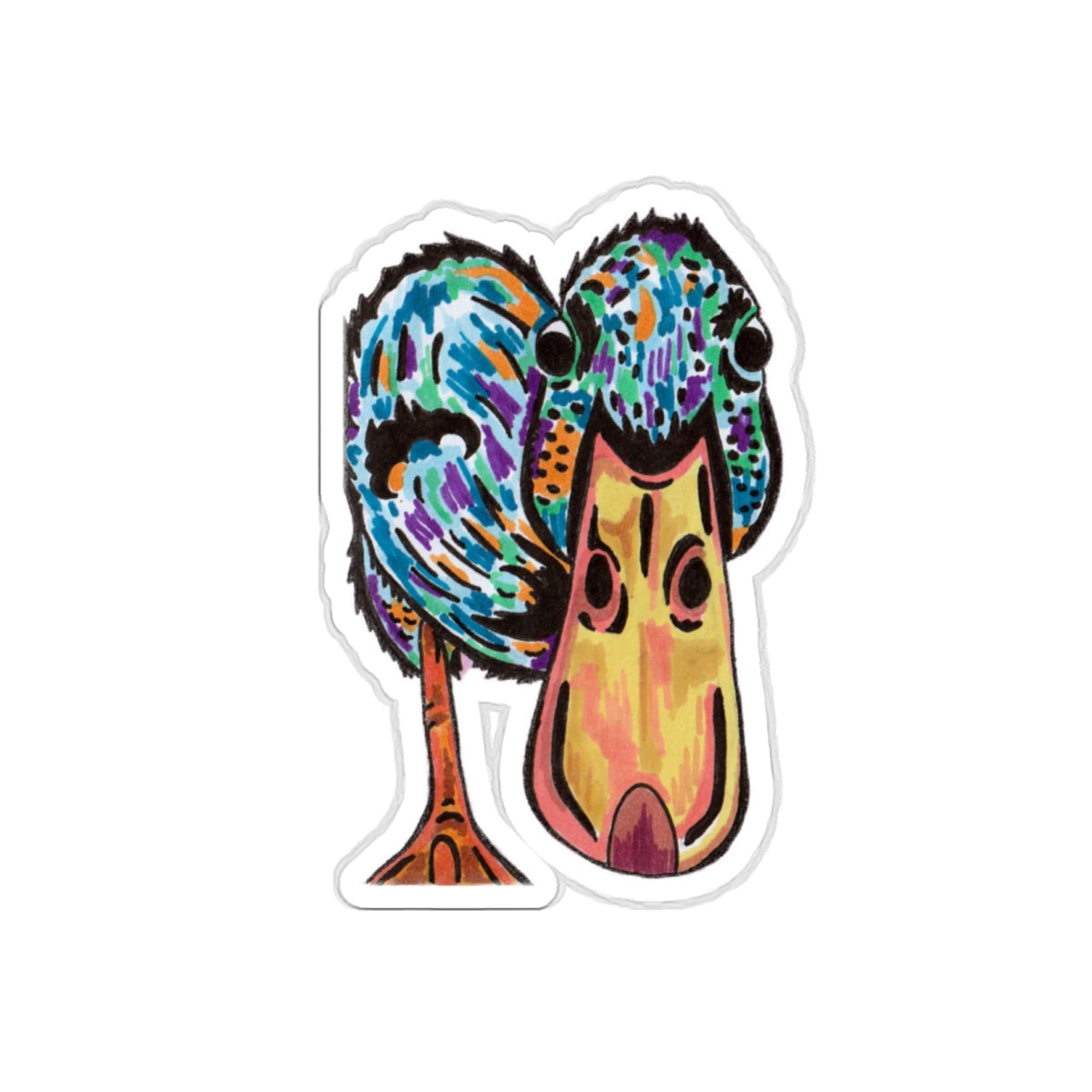 Duck Stickers - Bright Pop-Art Design for Water Bottles, Laptops, and Sketchbooks