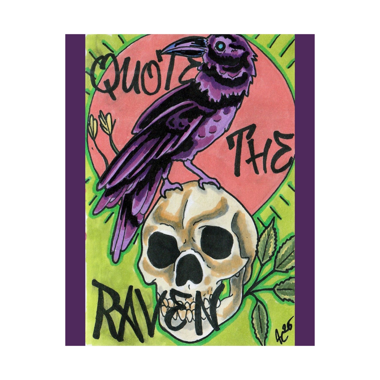Quote the Raven - Lore & lament - Vertical Matte Poster Print