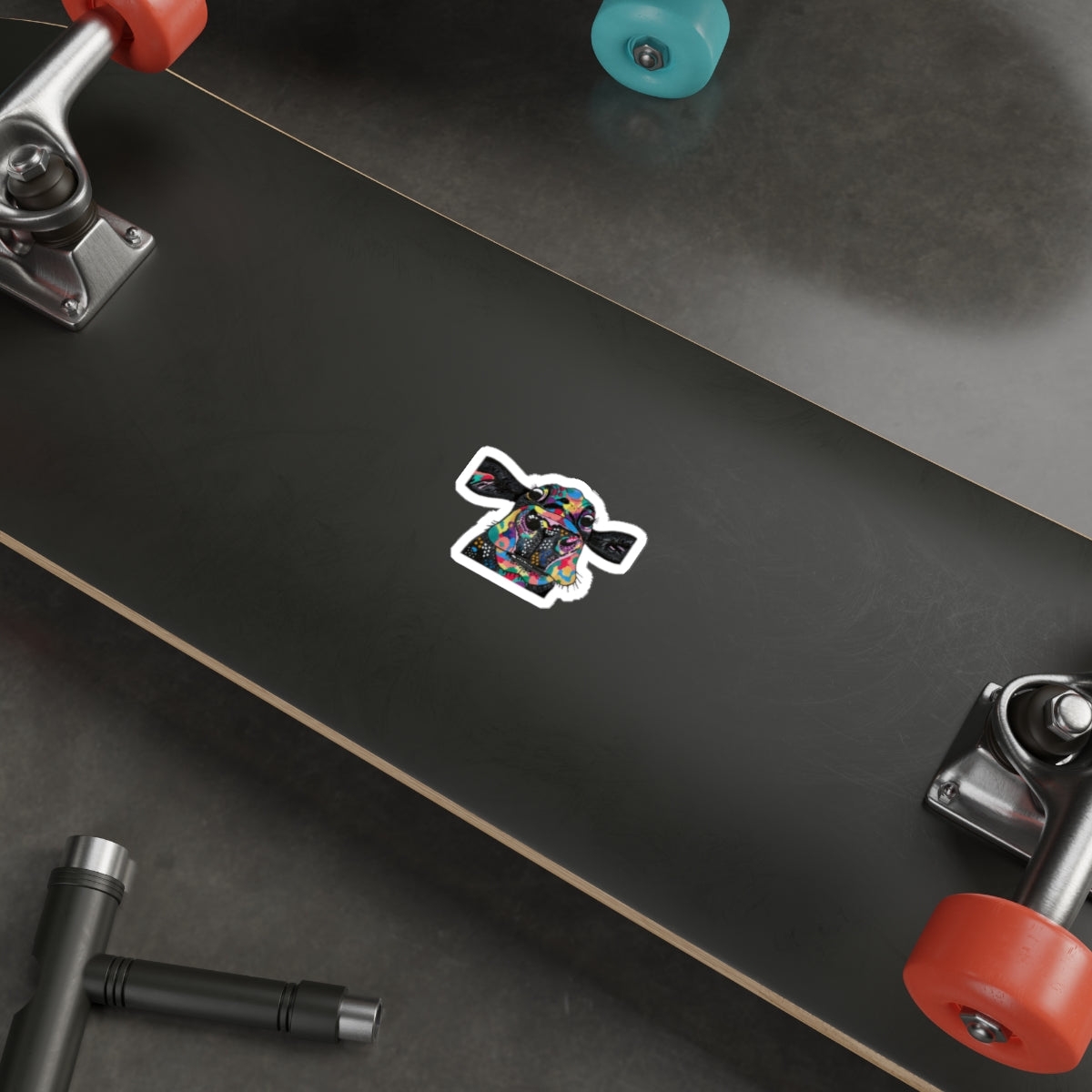 Die-Cut Stickers - Moolissa, Colorful Cow, Pop-Art and surreal, beautiful