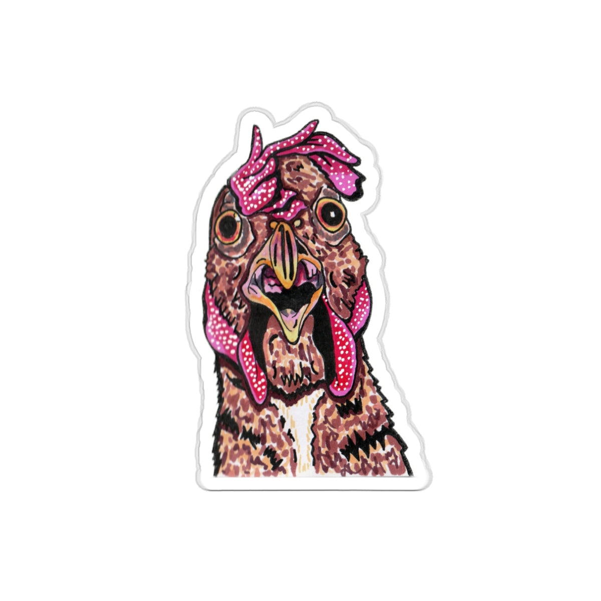 Hen-Tastic, Barnyard Oddities, Whimsical Die-Cut Chicken Stickers, Fun Laptop Decals, Unique Gift for Animal Lovers, Quirky Home Decor, Perfect for Celebrations