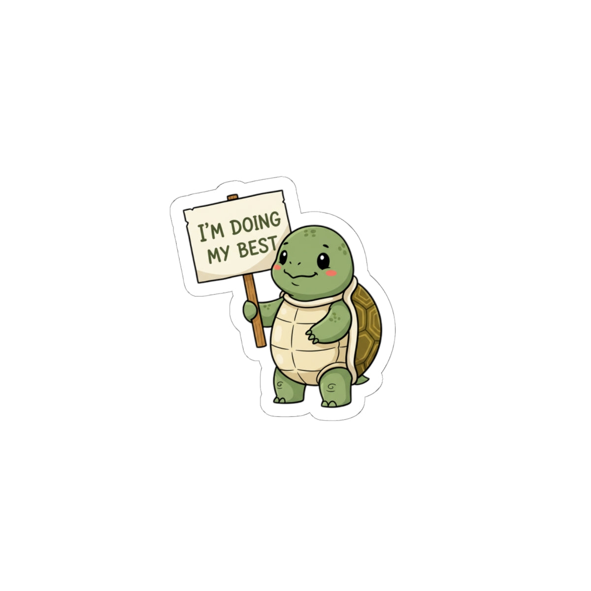 I'm Doing My Best Turtle Sticker | wholesome meme, cute animal pun