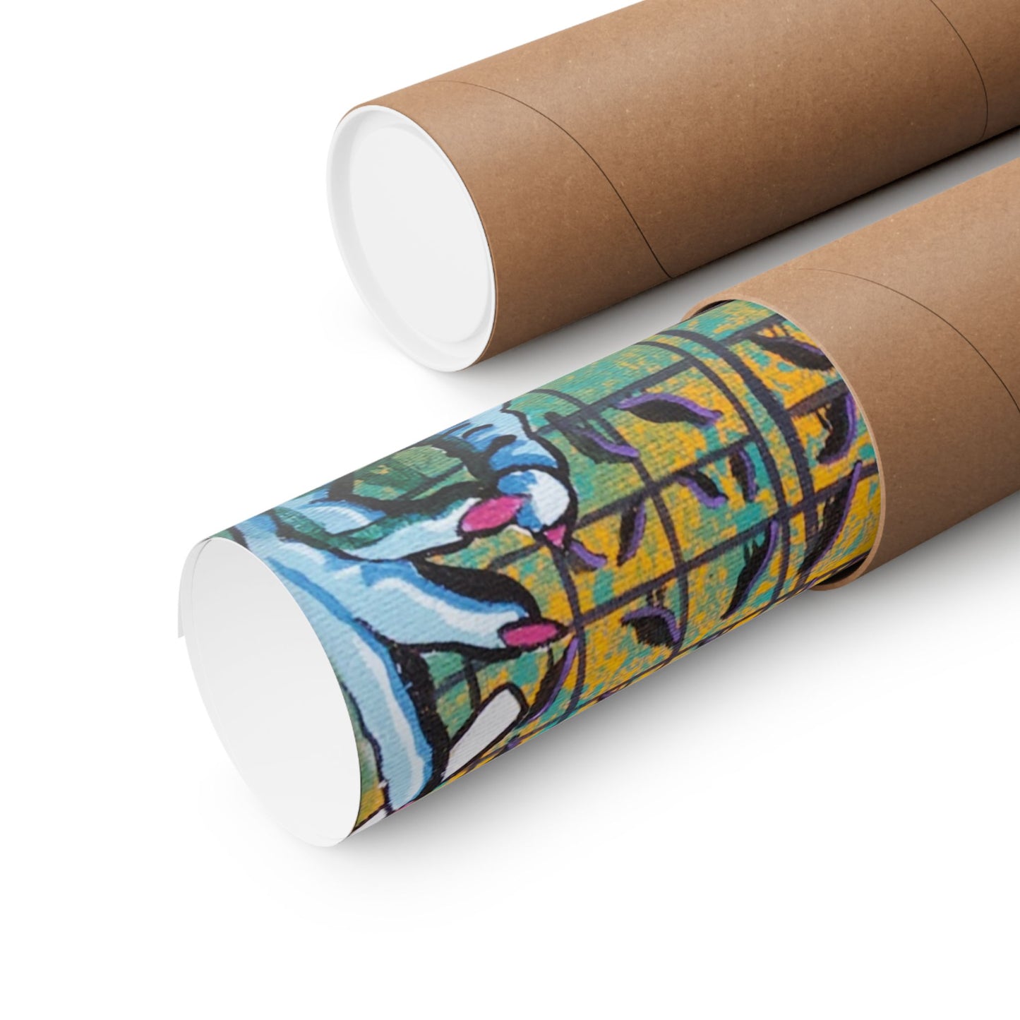 Pop-Art Horror Birds Matte Poster — Comic-Style Horizontal Print