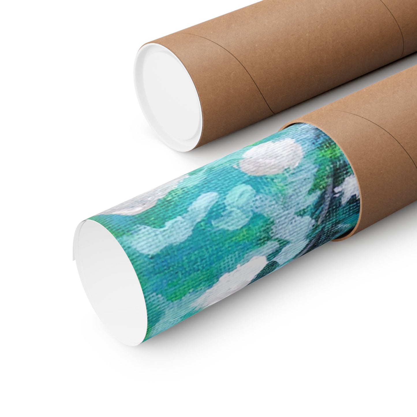 Water and Mountain Landscape Matte Vertical Poster