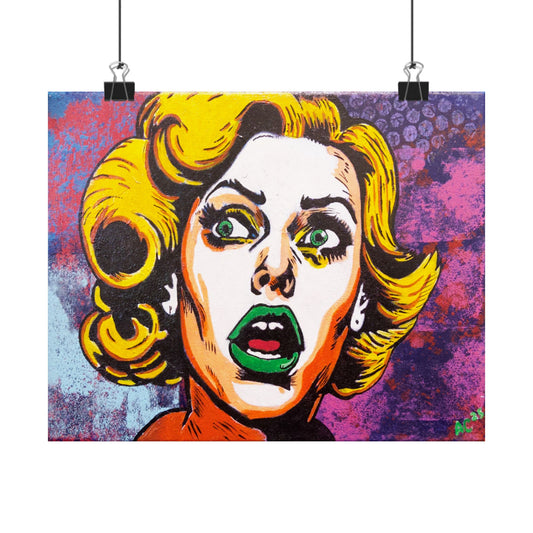 Retro Comic Horizontal Matte Poster — Vintage Pop Art Wall Print
