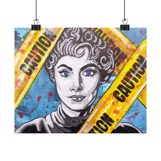 Comic Book Horror Pop Culture, Psycho Movie - Pop Art Femme Noir Wall Art