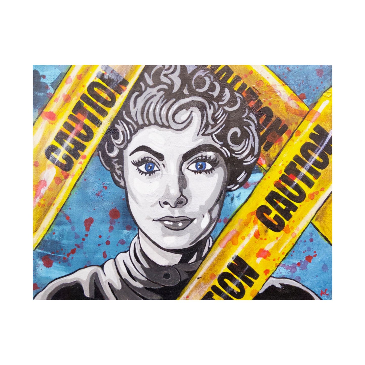 Comic Book Horror Pop Culture, Psycho Movie - Pop Art Femme Noir Wall Art