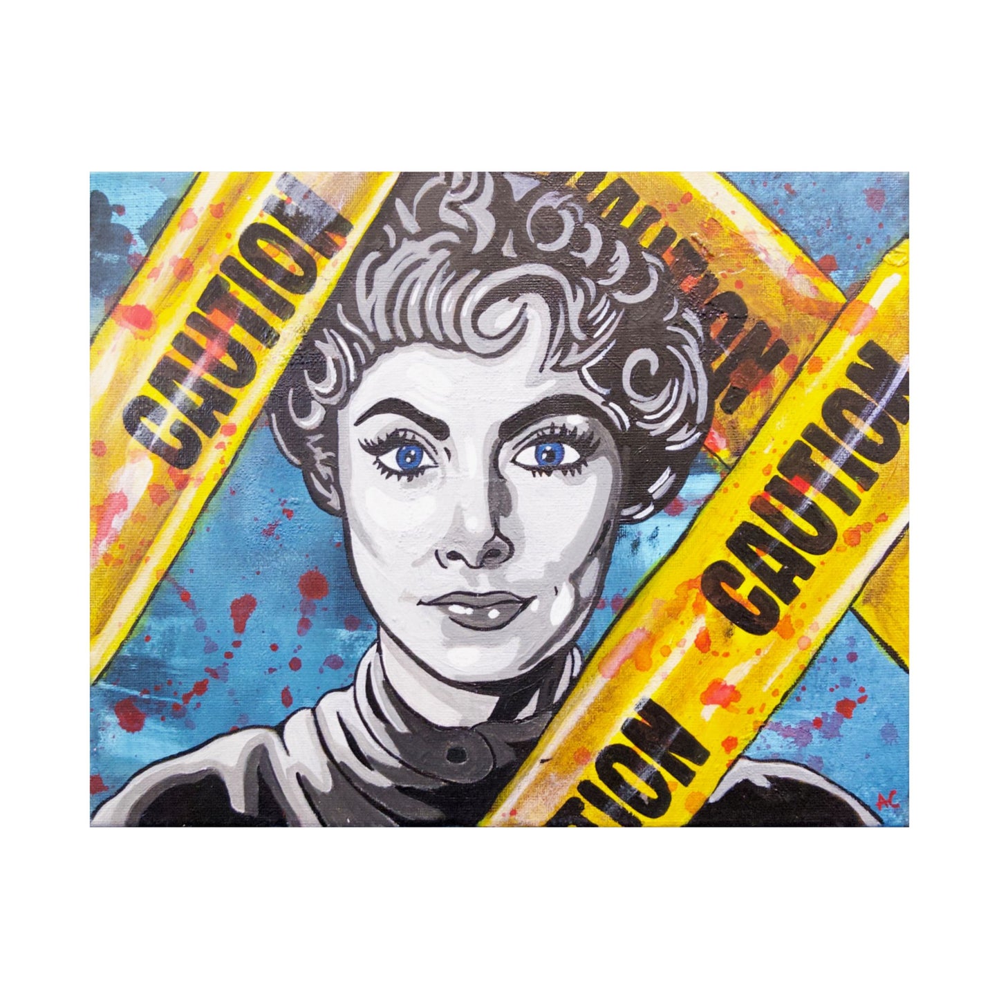 Comic Book Horror Pop Culture, Psycho Movie - Pop Art Femme Noir Wall Art