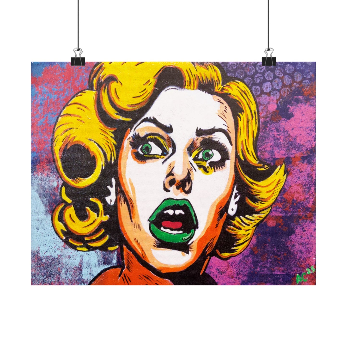 Retro Comic Horizontal Matte Poster — Vintage Pop Art Wall Print