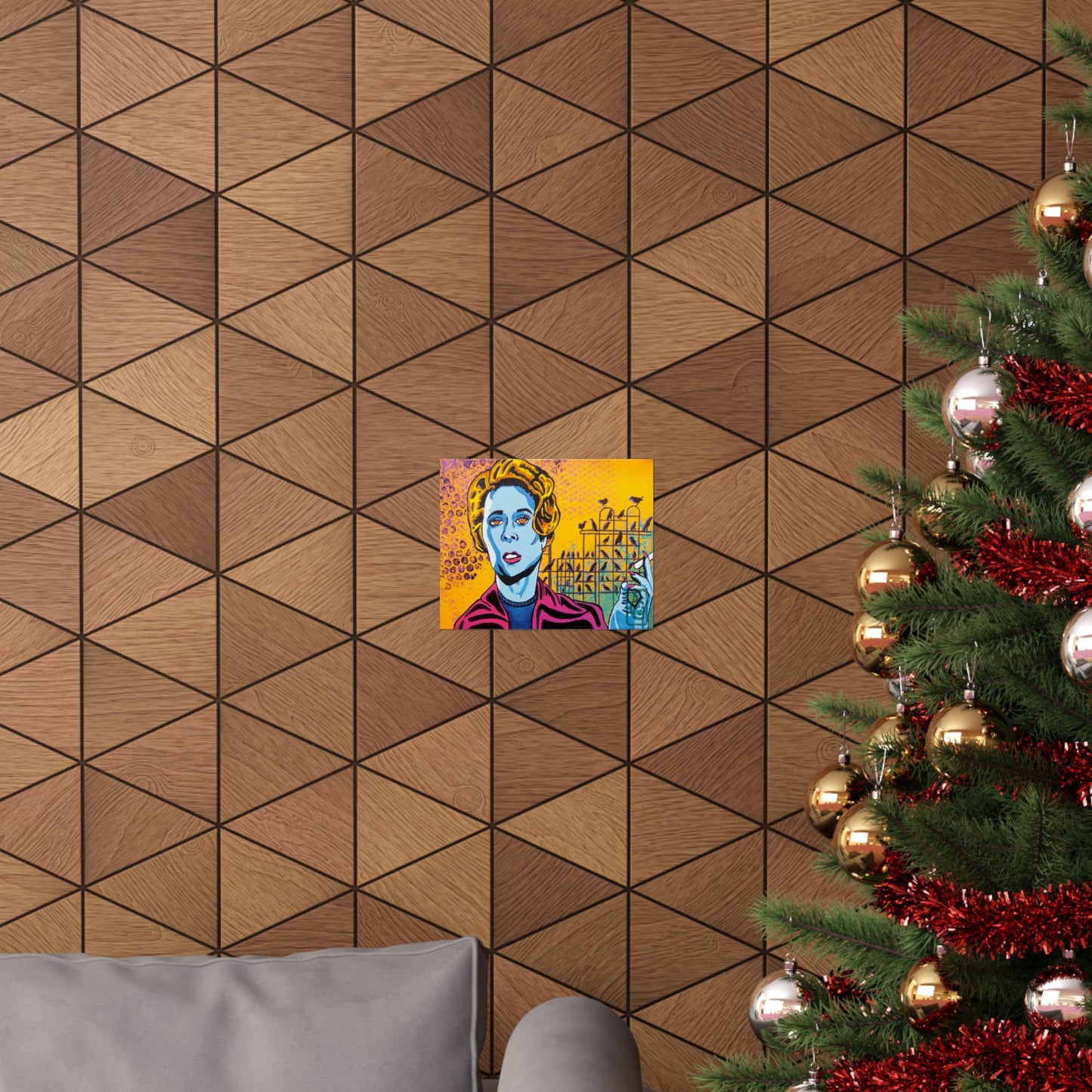 Pop-Art Horror Birds Matte Poster — Comic-Style Horizontal Print