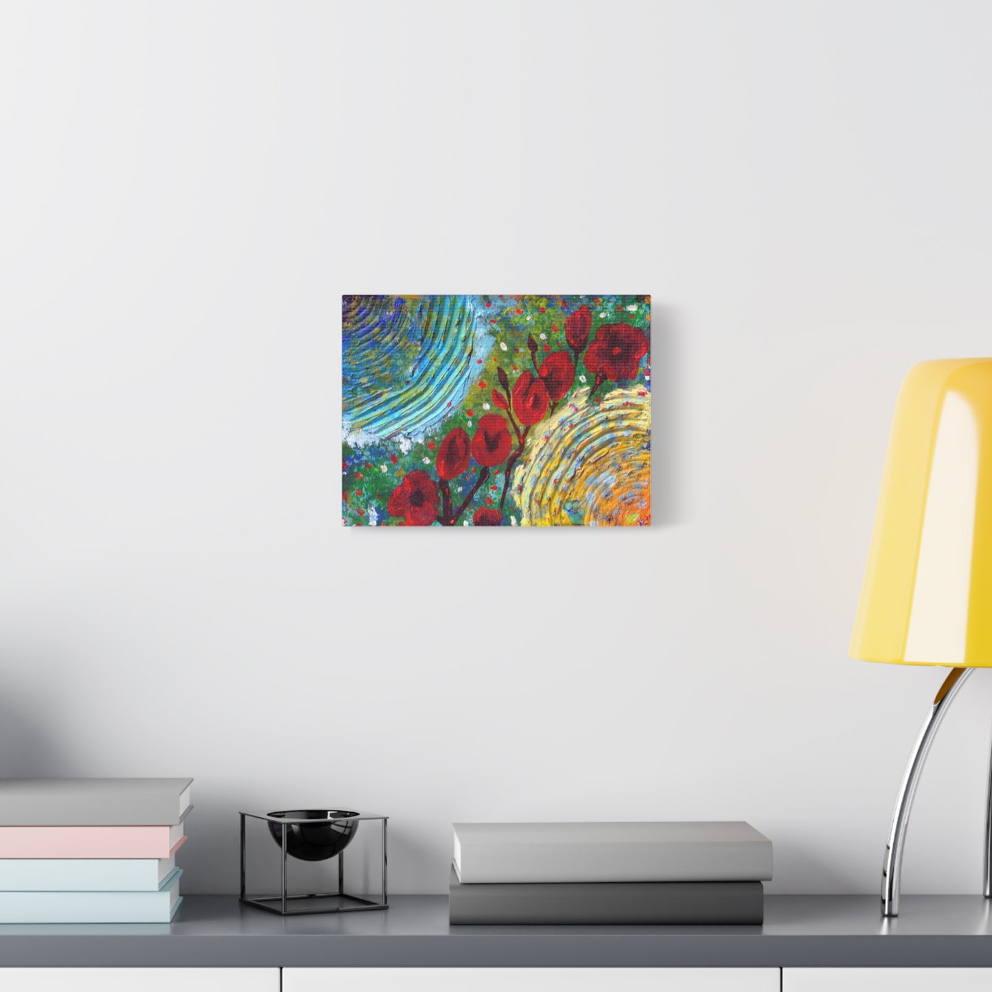 Canvas Print - Poppies in the Spring, Abstract Floral Impressionist Design
