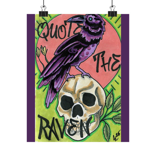 Quote the Raven - Lore & lament - Vertical Matte Poster Print