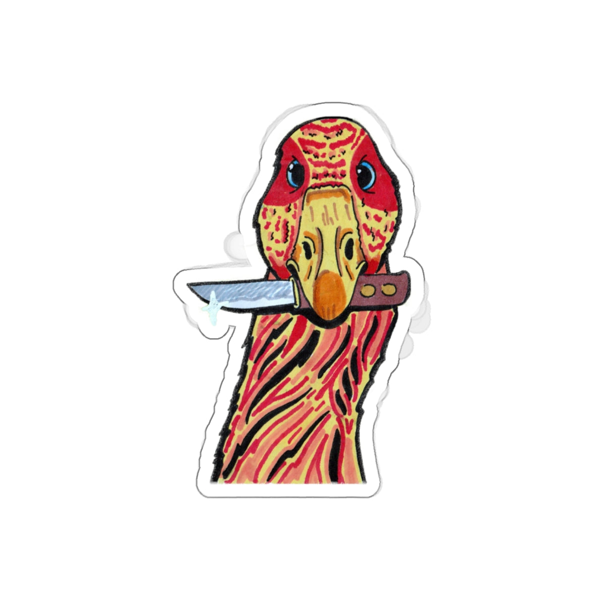 Die-Cut Stickers - Killer Goose Pop-Art Surreal Colorful Bright Funny
