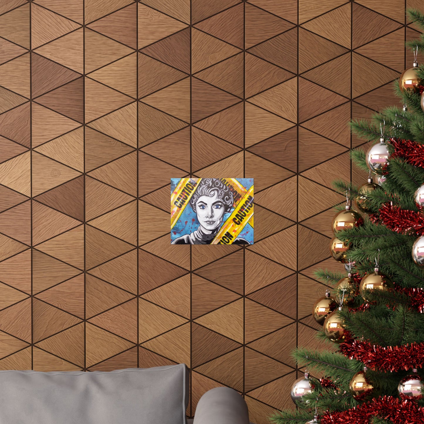 Comic Book Horror Pop Culture, Psycho Movie - Pop Art Femme Noir Wall Art