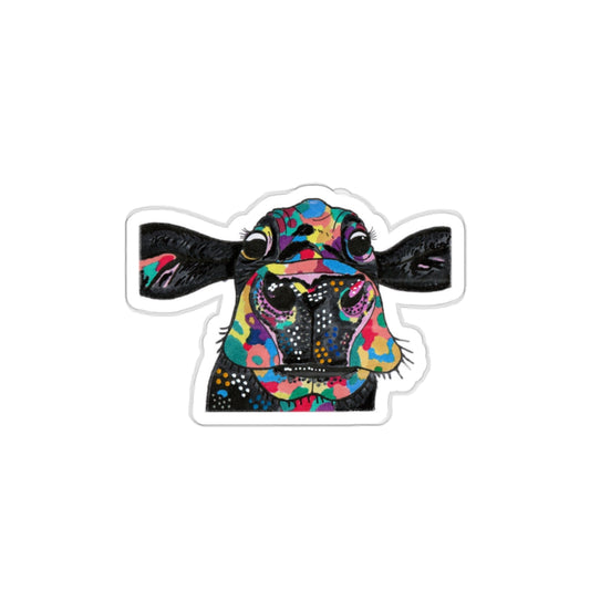 Die-Cut Stickers - Moolissa, Colorful Cow, Pop-Art and surreal, beautiful